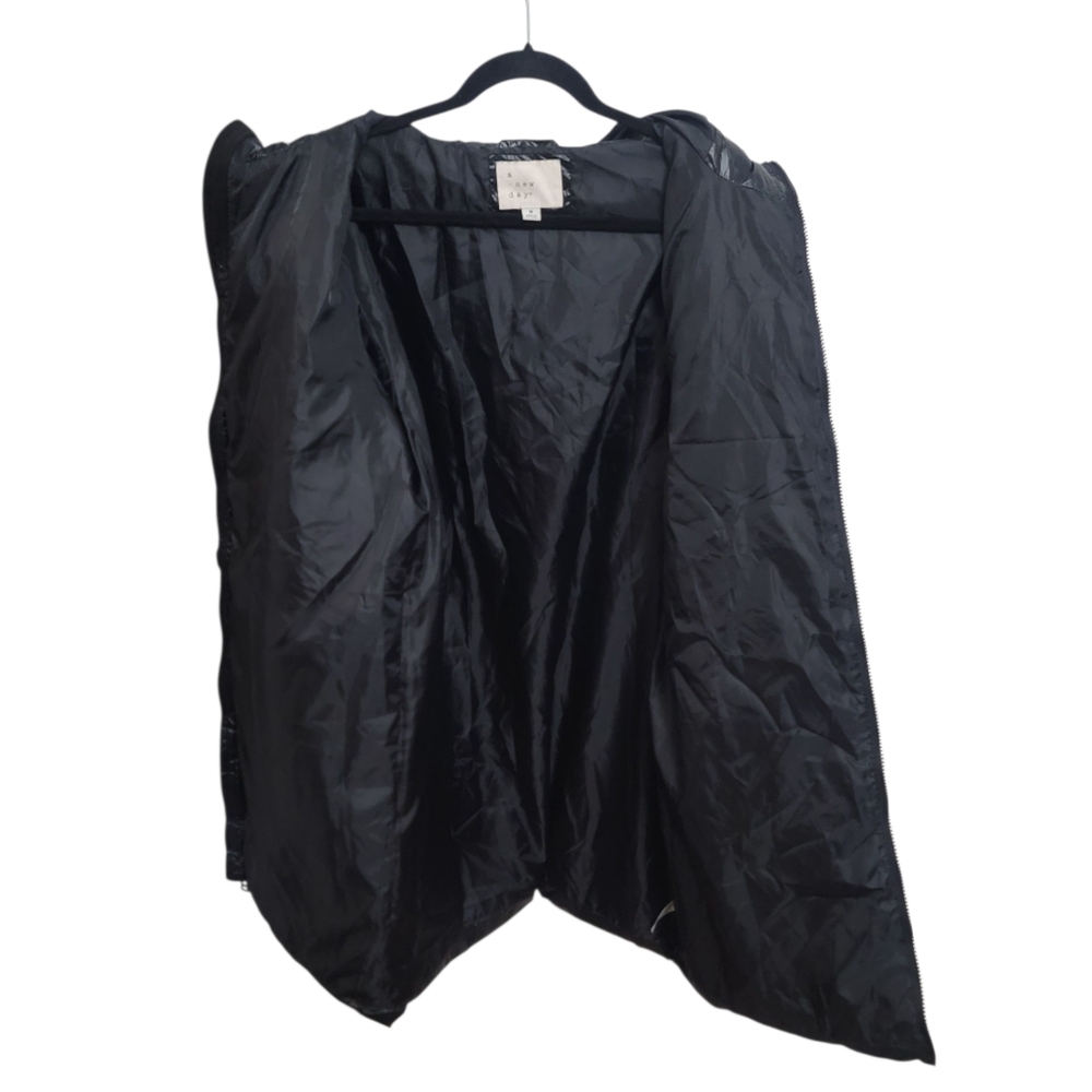 EUC A New Day Long Black Puffer Jacket - Picture 3 of 6
